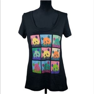 CHASER pop art retro black panda tee